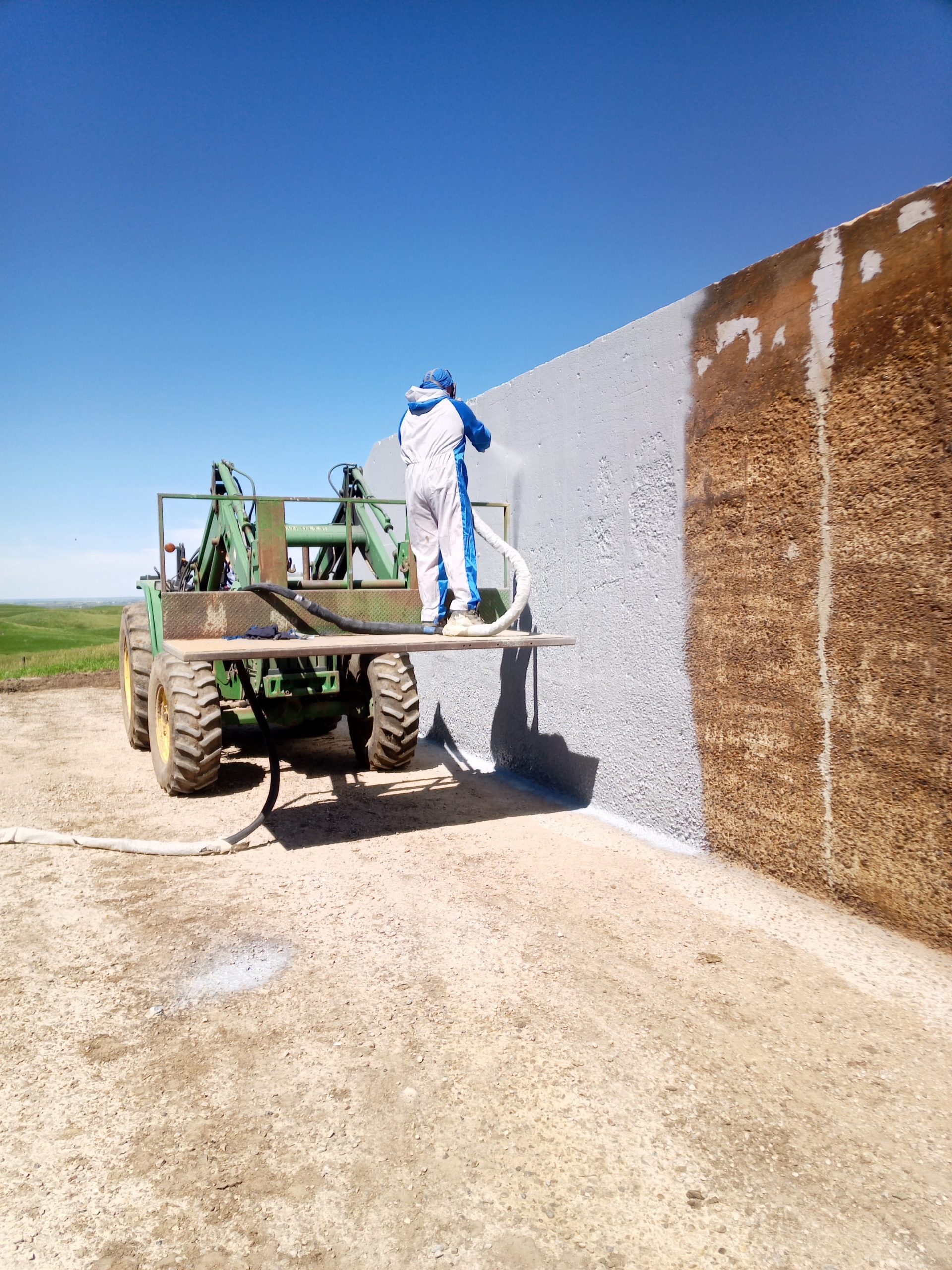 Silage Pit Spray Coating Application